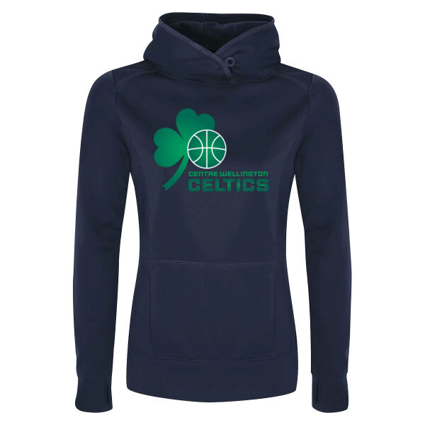 CW Celtics Ladies Fleece Hooded Sweatshirt Thumbnail